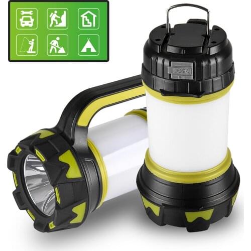 Camp Lamp LED Camping Light USB Rechargeable Flashlight Dimmable Spotlight Work Light Waterproof Searchlight Emergency Torch