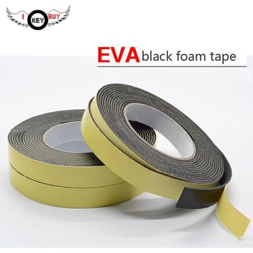 Free Shipping 5M Speaker EVA Black Sponge Foam Tape Window Vent Strong Adhesion Anti-collision Adhesive Tapes Width 10 MM