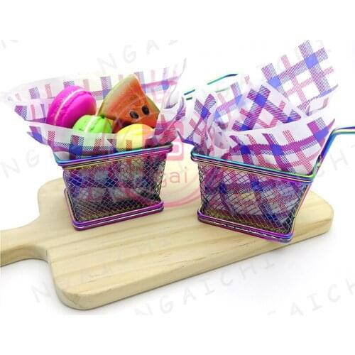 Oilabsorbing Sheet Food Stencil Colored Food Grade Oily Paper Disposable Food Packaging Fast Food Iod is versatile 50/100/200pcs