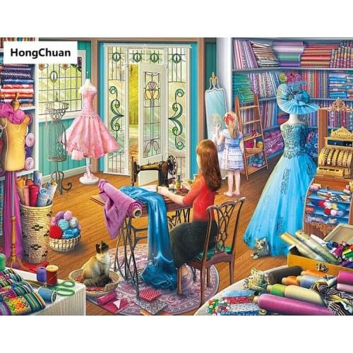 Cute puppy high-end mural 5D DIY square/round diamond painting mosaic diamond cross stitch home decoration art gift