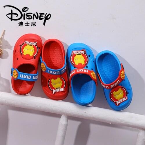 Fashion Classic Iron Man Boys Shoes Save World Marvel Cool Kids Sandals Summer Beach Breathable Disney Children Shoes Sneakers