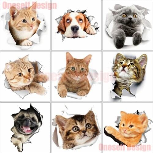 New 5d diamond art kit diamond painting full 3d cat 5d diamond embroidery full set animal 5d diamond mosaic sale decortion home