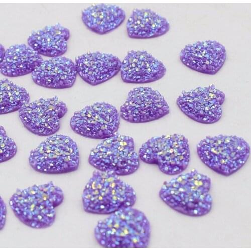 New 144pcs 12mm Resin Rhinestones Jelly AB Colors Love Heart Flatback Rhinestones Beads Scrapbooking Crafts Jewelry Accessories