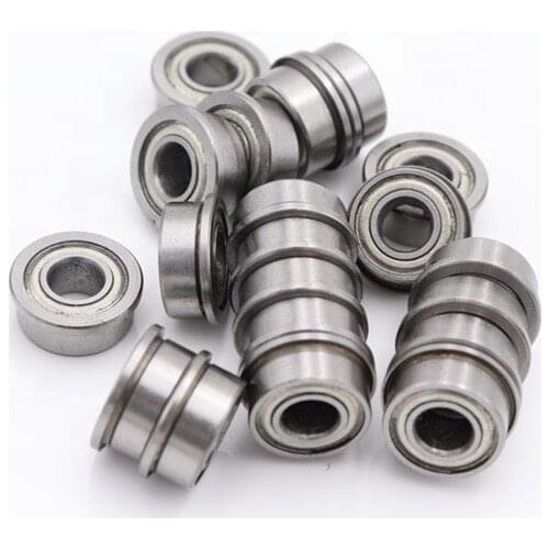 100pcs MF83ZZ flanged bearing 3x8x2.5 3x8x3 mm miniature flange deep groove ball bearings