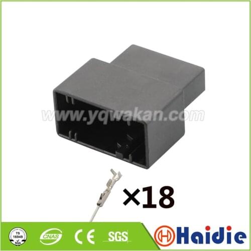 2sets auto 18pin male of 1-1355350-11-1355349-1 plastic housing plug wire electric cable connector