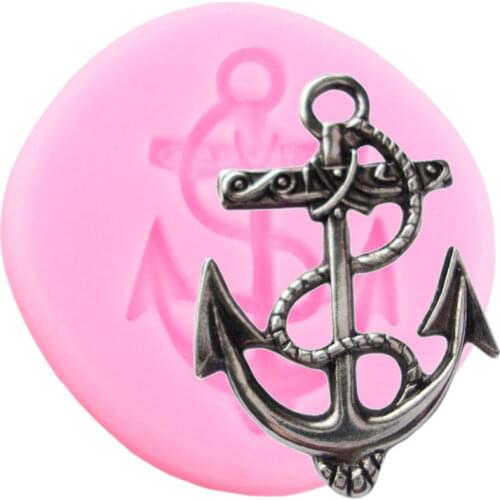 Boat Anchor Silicone Mold Cupcake Topper Fondant Moulds DIY Cake Decorating Tools Candy Polymer Clay Chocolate Gumpaste Moulds