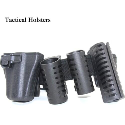 Tactical Holsters Military Flashlight Holster/Baton Holder/Handcuff Case/Pepper Tear Gas Spray Carrier Waist Belt Clip Pouches