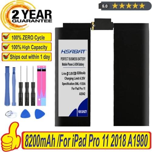 Top Brand 100% New 8200mAh Battery for iPad Pro 11 2018 A1980 A2013 A1934 A1979 A2042 Tablet Batteries