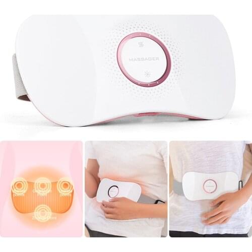 Smart Electric Waist Massager Heating Infrared Lumbar Abdominal Virbration Smooth Massage Dysmenorrhea Pain Relief Health Care
