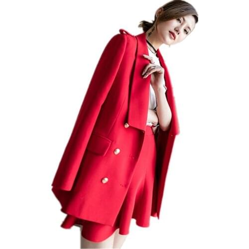 Spring and autumn high-quality fashion womens waist slimming slim jacket high-waist fishtail skirt office uniforms Skirt Suits