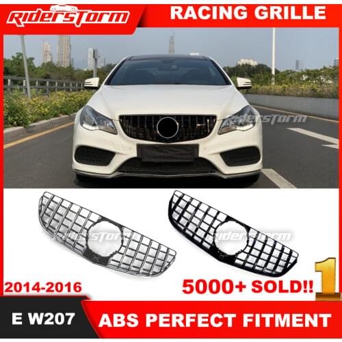 W207 GT Grill C207 GT Vertical Grille For Mercedes Benz E Coupe Facelift Front Bumper Sport 2014-2016 E200 E320 E350 E400