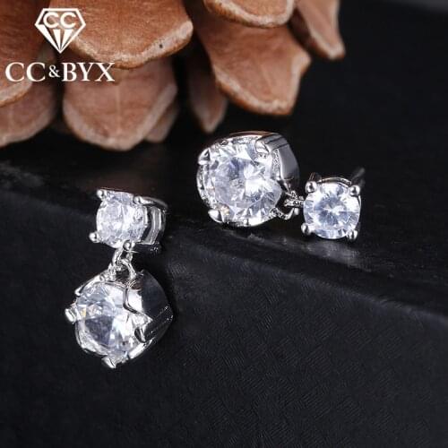Shining AAA Zirconia Stud Earrings For Women Fashion Brand Jewelry Brincos Earring Girls' Best Gifts E044