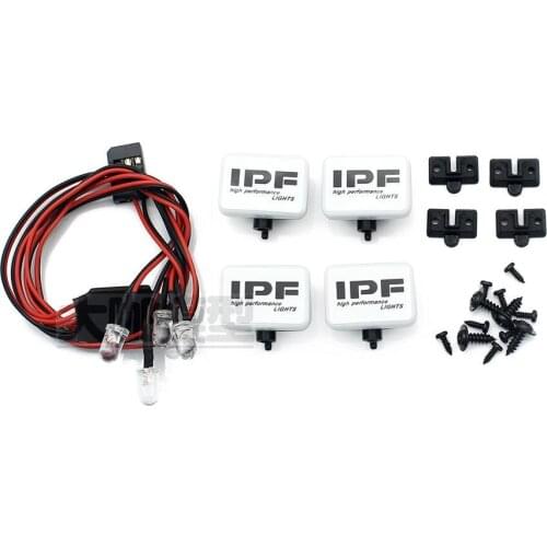 1/10 model climbing car IPF simulation square lampshade carlights spot light for SCX10 D90 TRX4