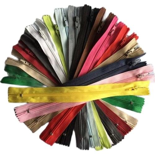 2/5/10/15pcs 45cm 50cm Nylon Coil Zippers for Tailor Sewing Crafts Nylon Zipper For DIY Clothes Trousers Bag Garment Bulk