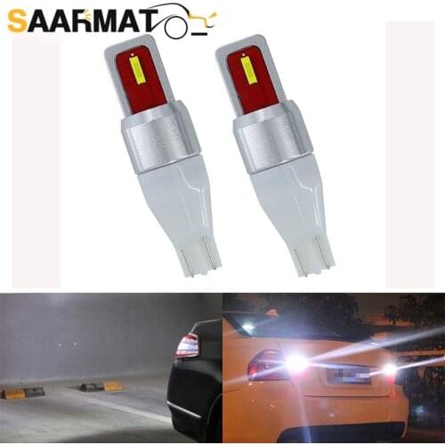 2Pcs T15 Led Bulb W16W Led 920 921 912 Lamp 2000LM Super Bright Car Reverse Backup Lights 6000K White 12V Auto