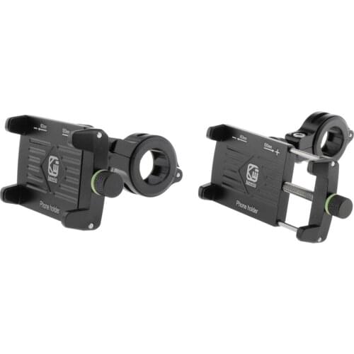 2 x Universal Motorcycle Handlebar Mount Phone Holder GPS + USB Charger