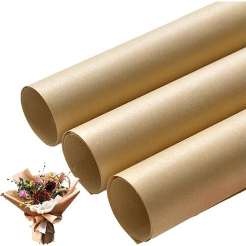 20sheets 52*75cm Big Bouquet Wrapping Vintage Brown Kraft Recycled Paper Flower Packaging Material Ideal for Gift Wrapping