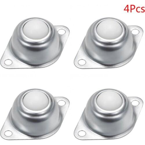 4PCS Universal Nylon Roller Ball Transfer Bearing Caster Round Bull Wheel for Processing System Accessories