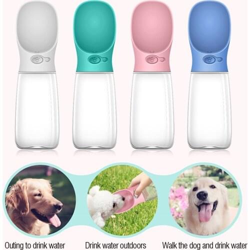 550ML Plastic Pet Puppy Water Cup Portable Outdoor Travel Dog Cat Water Bottle Handheld Drinking Bowl Feeding Supplies