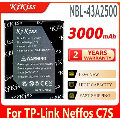 3000mAh NBL-43A2500 Battery for TP-Link Neffos C7S TP7051A TP7051C Mobile Phone