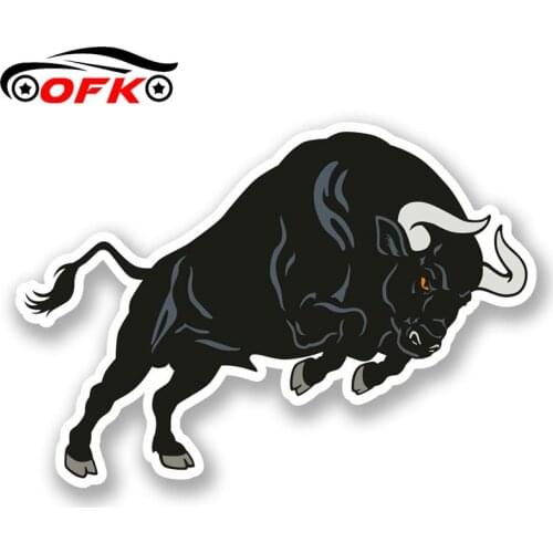 Car Stickers Decor Motorcycle Decals for Black Spanish Bull Decorative Accessories Creative Sunscreen Waterproof PVC,13cm*13cm