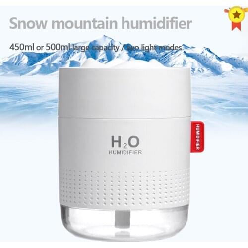 Snow Mountain Humidifier 450 or 500ML Ultrasonic USB Aroma Air Diffuser Soothing Light Aromatherapy Humidifier Home Diffuser