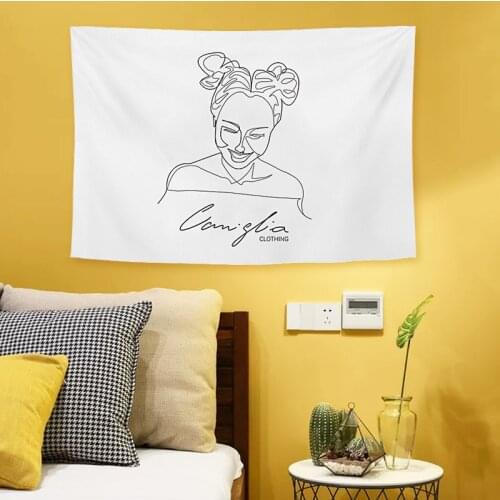 Cartoon Illustration Printed Tapestry Wall Hanging Decoration Furnishing Travel Picnic Beach Shawl Camping Bohemian Blanket