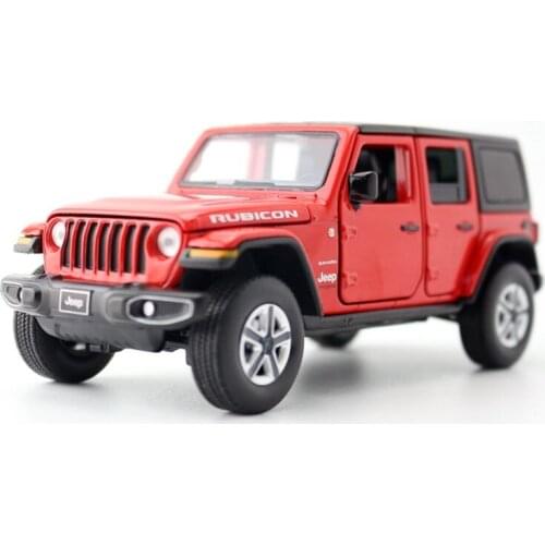 JACKIEKIM/1:32 Scale/Diecast Metal Toy Model/Jeep Wrangler Sahara/Sound & Light Car/Doors Openable/Educational Collection/Gift