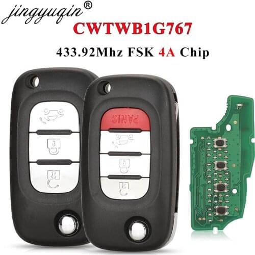 Jingyuqin OE-M 3/4 Button Flip Remote Smart Car Key Fob 433Mhz 4A Chip for Mercedes Benz Smart Fortwo 453 Forfour 2015 2016 2017