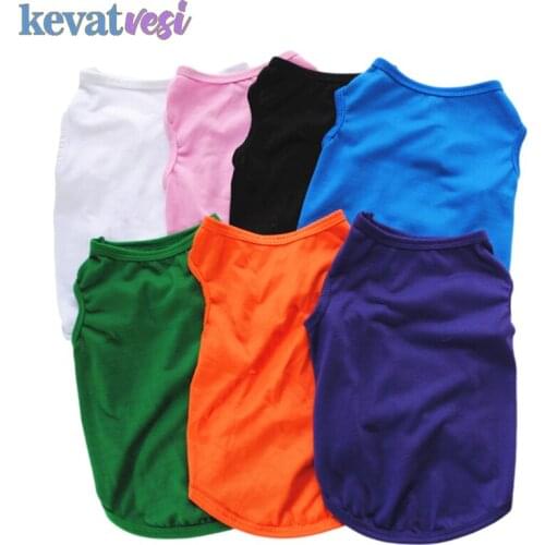 Solid Color Dog Clothes Breathable Summer Dog T-Shirt for Small Dogs Chihuahua French Bulldog Cool Puppy Clothing Ropa Perro