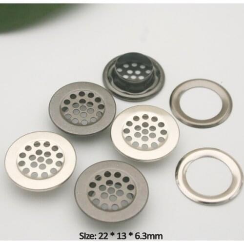 Metal eyelet 100sets inner size 13mm mesh eyelet with washer metal grommets eyelets nickle/black for mattress and garment JY-021