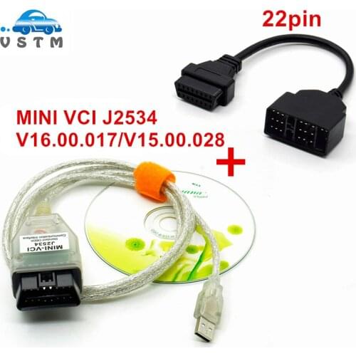 MINI VCI V16.00.017 Latest Version FTDI FT232RL Chip High Performance OBD SAEJ2534 For Toyota/Lexus MINI-VCI TIS Techstream