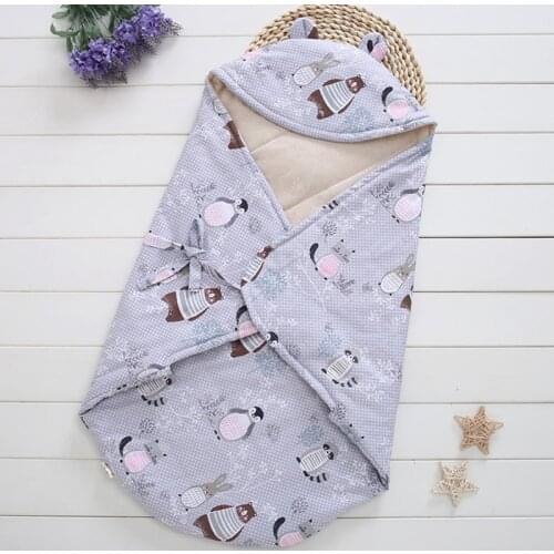 Cartoon Newborn Baby Sleepsack Blanket Swaddles Wrap Toddler Baby Blanket Bedding Soft Cotton Anti-kick Quilt Blanket