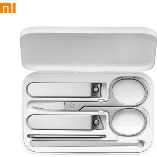 5pcs Xiaomi Mijia Nail Clippers Set Stainless Steel Trimmer Pedicure Care Clippers Earpick Nail File Professional Beauty Tools