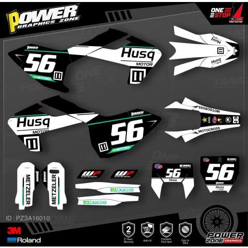 PowerZone Custom Team Graphics Decals 3M Stickers Kit For Husqvarna Sticker 2016-18 TC FC TX FX FS 2017-19 TE FE 125-450cc 10