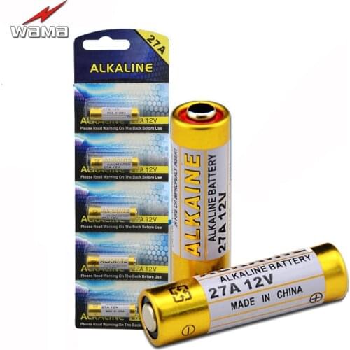 100pcs/20pack Wama 27A A27 12V Dry Alkaline Battery 27AE 27MN Car Parking Lock Alarm Remote Watch Toys Calculator Cell Batteries