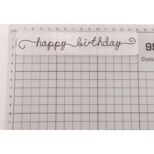 Plastic Embossing Folder Template DIY Scrapbook Photo Album Card Craft Happy Birthday