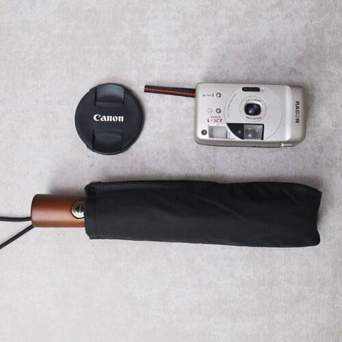 Full Automatic Japanese Rain Umbrella Men Sun Folding Umbrella Rain Women Strong Windproof Wood Handle Business Umbrellas Y6S