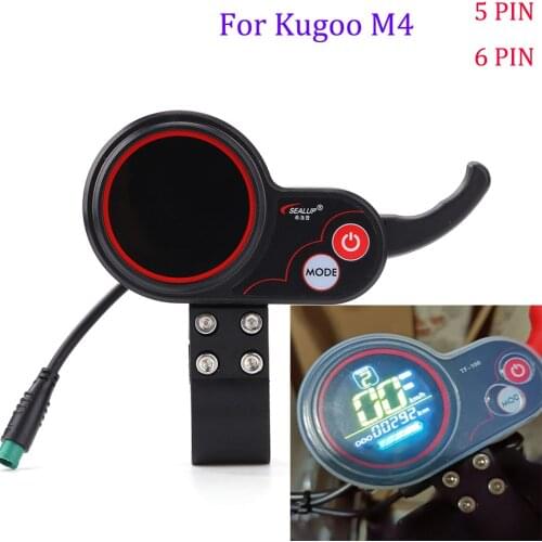 1pc 5Pin / 6Pin 10 inch Electric Scooter Instrument Display Dashboard for Kugoo M4 24V 36V 48V Scooter Parts Accessories