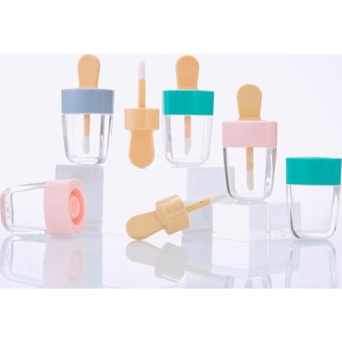 3/5/6Pcs Clear Empty Lip Gloss Tubes 8ML Empty Cosmetic Ice Cream Lip Glaze Container Jars Balm Tube Bottle Travel Makeup Tools