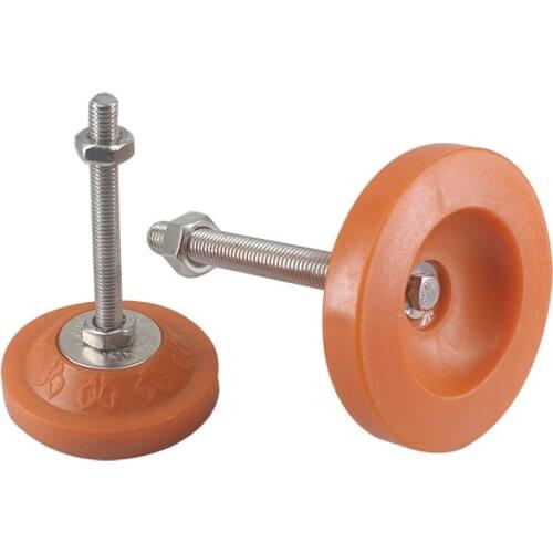 PVC Adjustable Foot Cups M12/M14/M16/M20 Thread Articulated Feet 70/80mm Base Heavy Loading Weight Leveling Foot