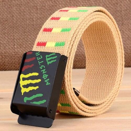 Belt male student belt with automatic buckle canvas belt