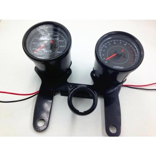 LED Motorbike Tachometer Tacho Gauge Odometer Speedometer Cafe Racer Custom GN