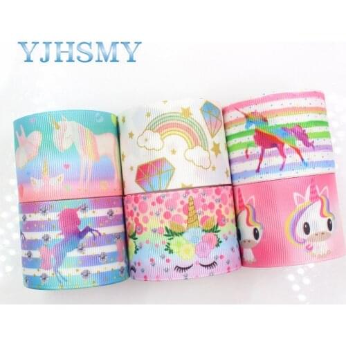 YJHSMY G-18821-998,38 mm 5 Yards Cartoon Printed grosgrain ribbons,DIY handmade Hair accessories Material wedding gift wrap