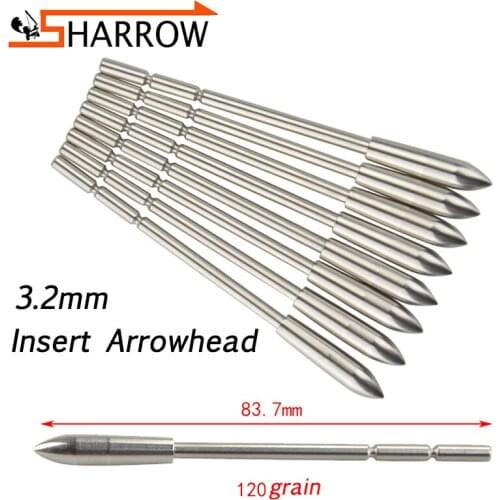 12/24/50pcs Archery 120grain Arrowhead Fit ID3.2mm Arrow Shaft Target Point Tips Broadhead For Shooting Hunting Accessories