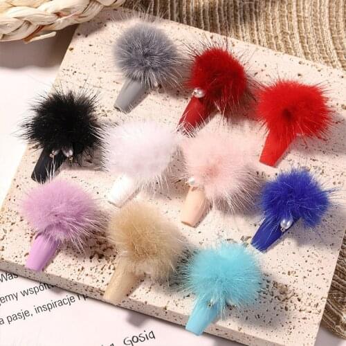 12 Colors Puffy Nail Furball Magnetic Detachable 3D Hairballs DIY Nail Art Decorations Plush Jewelry Manicure Tools Accessories