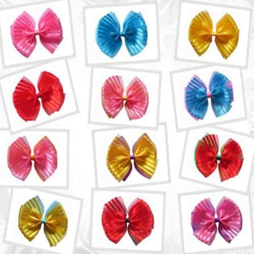 12 PCS BLESSING Happy Girl Hair Accessories Chiffon Organza 4" Double ABBY Bow Clip hair accessories