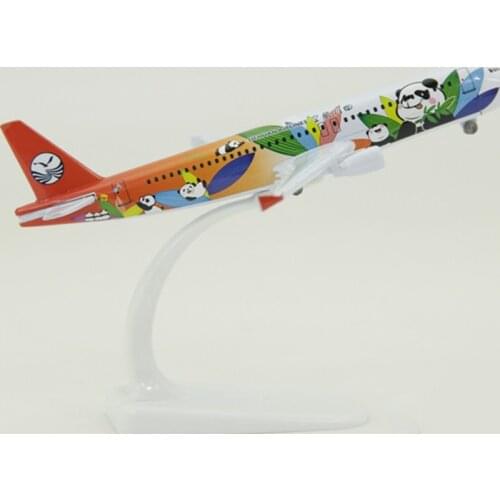 16CM 1/400 Scale Airbus A320 Aircraft model Air Sichuan Panda airline aircraft With base&wheels Metal plane collectible display