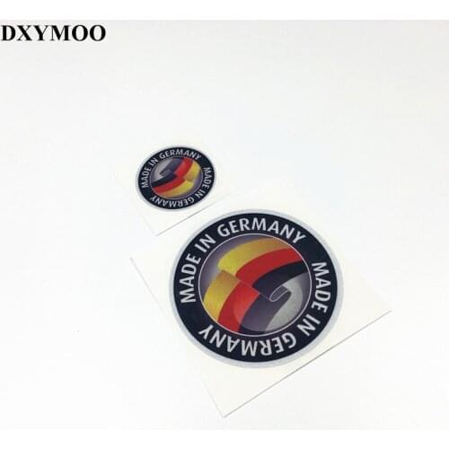 2PCS Oil Tank MADE IN GERMANY Car Stickers National Flag Motorcycle Reflective Decals