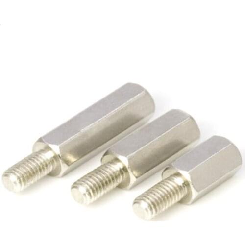 20PCS/10PCS m3 M4 Male to Female nickel Brass Standoff Spacer M3 Hexagonal Stud Spacer Pillars